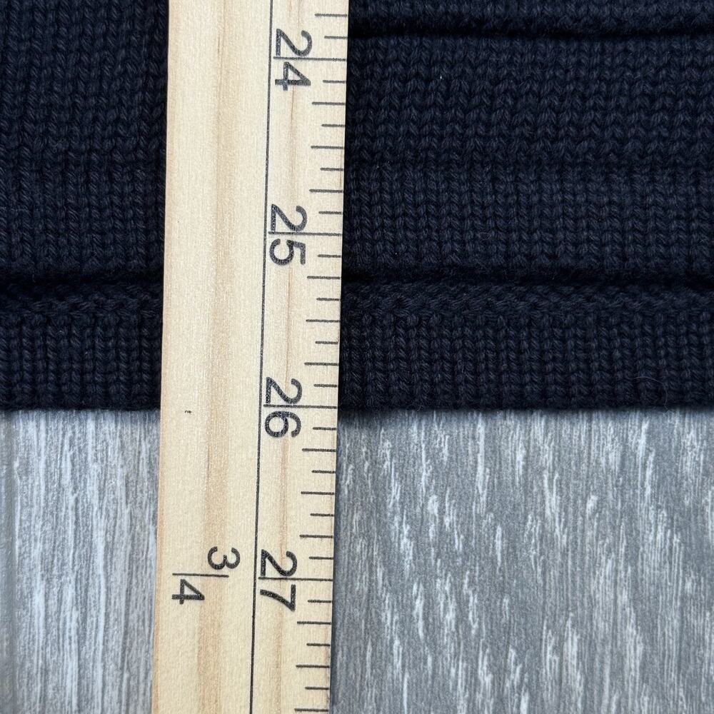 Chaps Cardigan Sweater Womens Sz XL Navy Gold Button Shawl Collar Crest Nautical - Picture 7 of 10